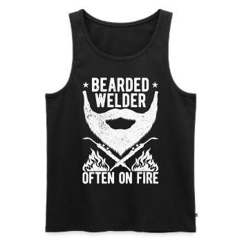 Funny Welder Welder Gift - Men's Premium Organic Tank Top - black - Front - Michal (187cm)