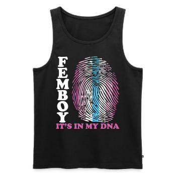 Lustiges Femboy-Flaggen-Geschenk - Männer Premium Bio Tank Top - Schwarz - Vorne - AI Model Male 178 light (178cm)