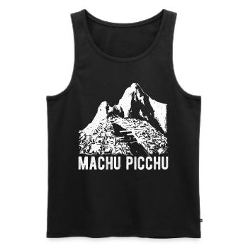 Machu Picchu Pérou Inca Cadeau - Débardeur bio Premium Homme - noir - Devant - AI Model Male 178 light (178cm)