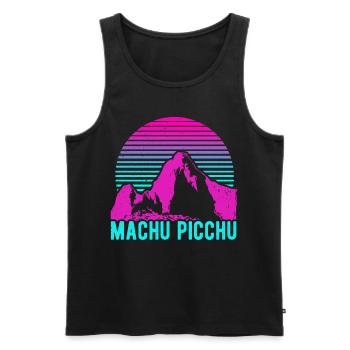 Machu Picchu Pérou Inca Rétro Vintage Cadeau - Débardeur bio Premium Homme - noir - Devant - AI Model Male 178 light (178cm)