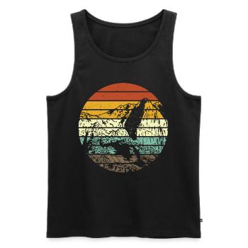 Machu Picchu Pérou Inca Rétro Vintage Cadeau - Débardeur bio Premium Homme - noir - Devant - AI Model Male 178 light (178cm)