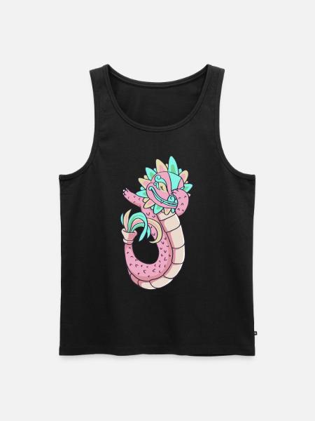 Dabbing Quetzalcoatl Aztec Feathered Schlan - Men's Premium Organic Tank Top - black