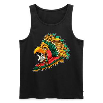Aztèque Eagle Warrior Mayan Skull Inca - Débardeur bio Premium Homme - noir - Devant - AI Model Male 178 light (178cm)
