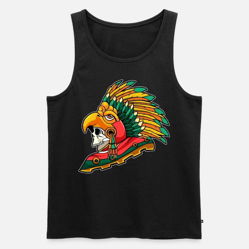 Aztec Eagle Warrior Maya Skull Inca - Herre Premium økologisk tanktop - sort