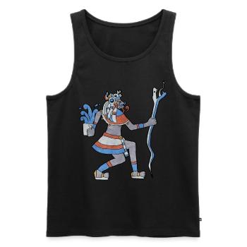 Tlaloc Aztec Rain God Aztec God Nahu - Men's Premium Organic Tank Top - black - Front - AI Model Male 178 light (178cm)