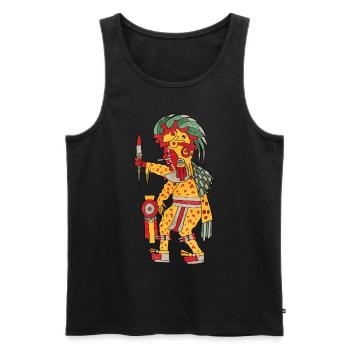 Xipe Totec Aztec God Nahuatl Maya Inca Tol - Men's Premium Organic Tank Top - black - Front - AI Model Male 178 light (178cm)