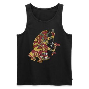 Chalchiuhtlicue Déesse aztèque de l’eau Maya Inca - Débardeur bio Premium Homme - noir - Devant - AI Model Male 178 light (178cm)