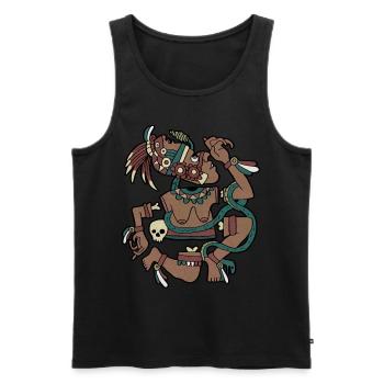 Coyolxauhqui Aztec Goddess Moon Goddess Maya Inca - Men's Premium Organic Tank Top - black - Front - AI Model Male 178 light (178cm)