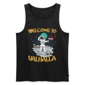 Welcome to Valhalla - Männer Premium Bio Tank Top - Schwarz - Vorne - AI Model Male 178 light (178cm)