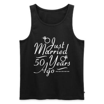 Just Married 50 Years Ago - Men's Premium Organic Tank Top - black - Front - AI Model Male 178 light (178cm)