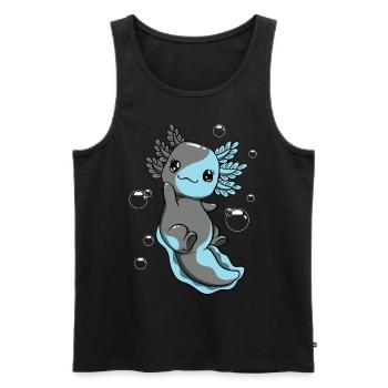 Autossexual Flag Axolotl Heap Kawaii - Men's Premium Organic Tank Top - black - Front - AI Model Male 178 light (178cm)