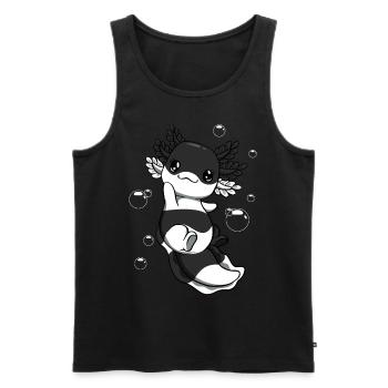 Drapeau hétérosexuel Axolotl Bunch Kawaii - Débardeur bio Premium Homme - noir - Devant - Michal (187cm)