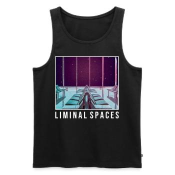 Anemoiacore Ästhetischer Grenzraum Weirdcore - Männer Premium Bio Tank Top - Schwarz - Vorne - AI Model Male 178 light (178cm)