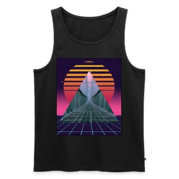 Anemoiacore Ästhetischer Grenzraum Weirdcore - Männer Premium Bio Tank Top - Schwarz - Vorne - AI Model Male 178 light (178cm)