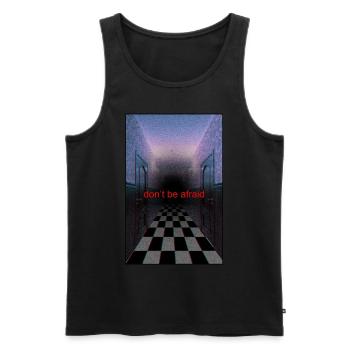 Anemoiacore Ästhetischer Grenzraum Weirdcore - Männer Premium Bio Tank Top - Schwarz - Vorne - AI Model Male 178 light (178cm)