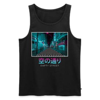 Anemoiacore Ästhetischer Grenzraum Weirdcore - Männer Premium Bio Tank Top - Schwarz - Vorne - AI Model Male 178 light (178cm)