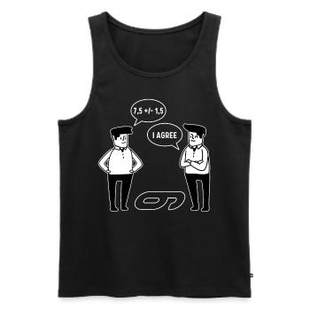 Drôle d’équation mathématique Il s’agit du Per - Débardeur bio Premium Homme - noir - Devant - AI Model Male 178 light (178cm)