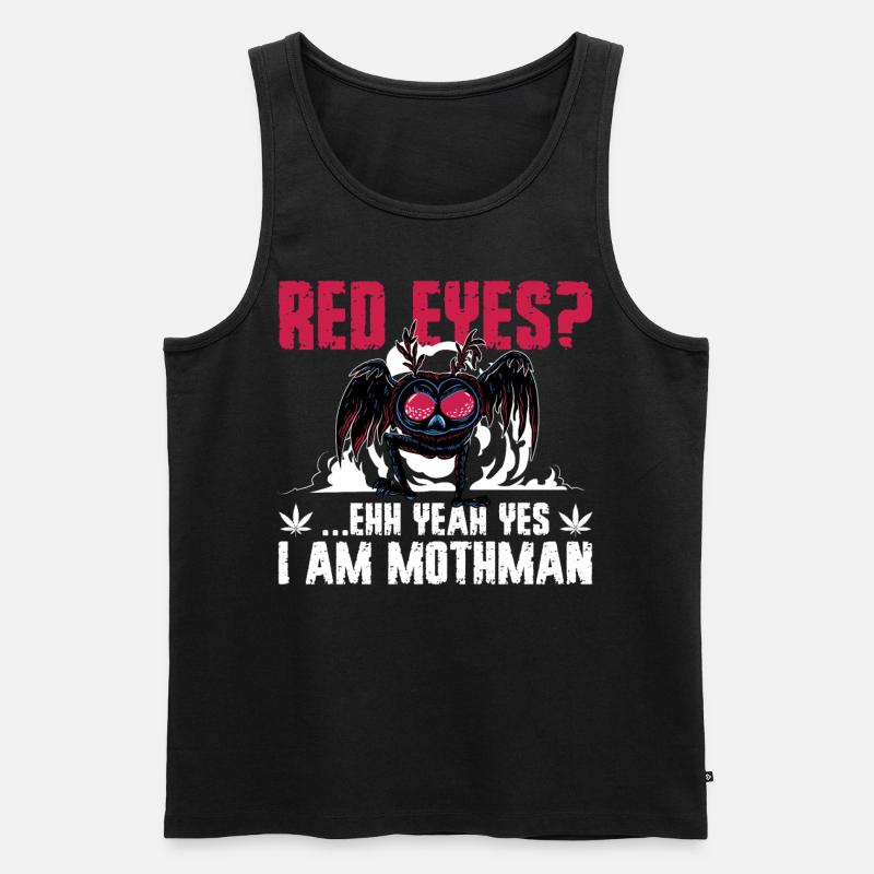 Mottenmann-Kryptide - Männer Premium Bio Tank Top - Schwarz