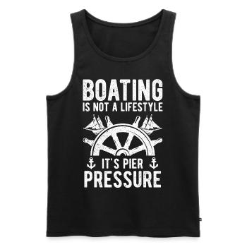 Lustige Schifffahrt - Männer Premium Bio Tank Top - Schwarz - Vorne - AI Model Male 178 light (178cm)