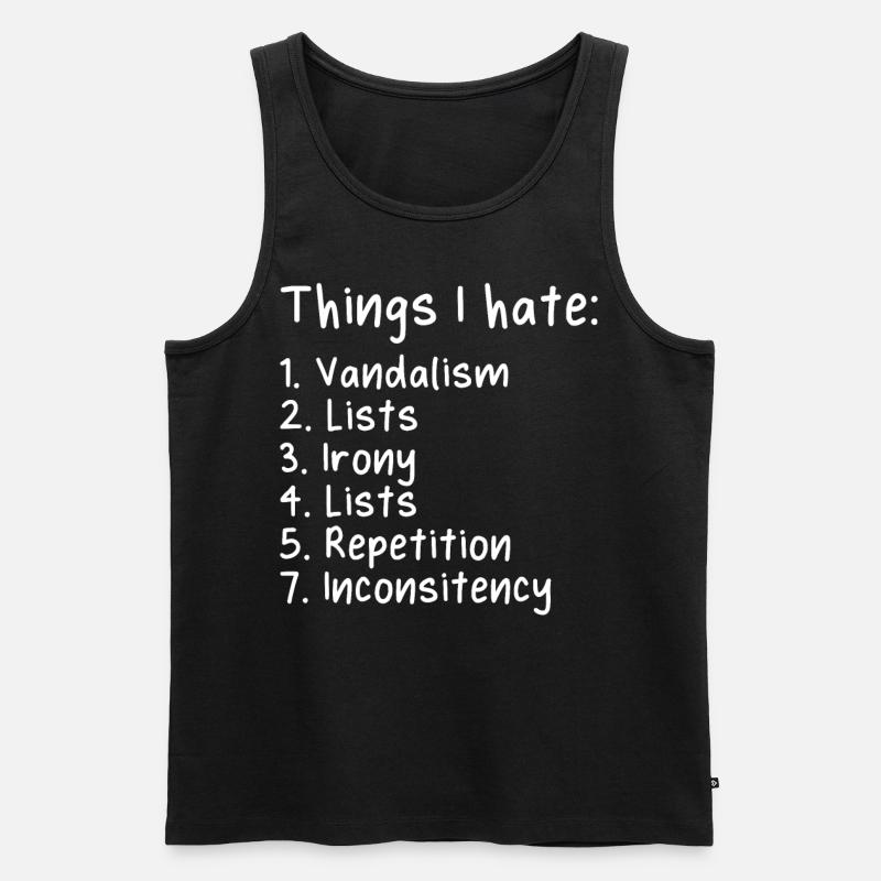 Funny Sarcasm Sarcastic - Men's Premium Organic Tank Top - black