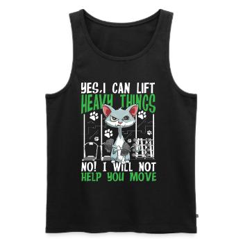 Yes I Can Lift Heavy Things! No I Will Not Help - Männer Premium Bio Tank Top - Schwarz - Vorne - Michal (187cm)