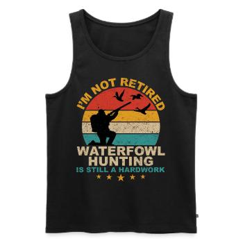 Lustige Wasservogeljagd Retro - Männer Premium Bio Tank Top - Schwarz - Vorne - Michal (187cm)