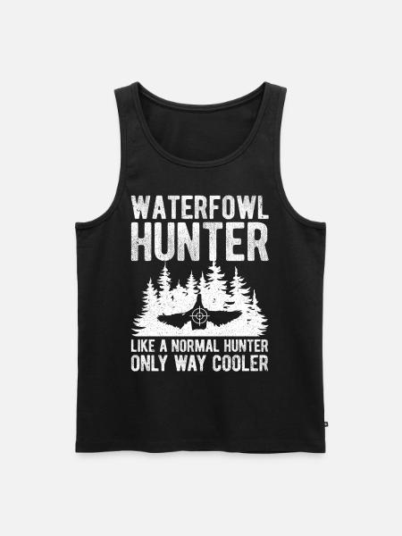 Fun waterfowl hunting - Men's Premium Organic Tank Top - black