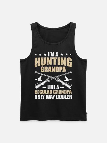 Lustiger Wasservogeljagd-Opa - Männer Premium Bio Tank Top - Schwarz
