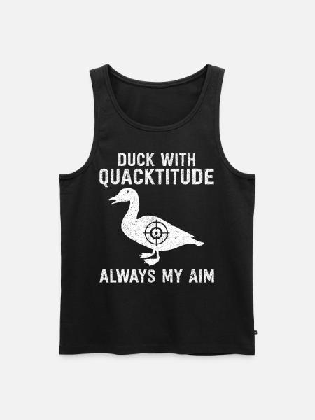 Funny duck hunting duck hunter - Men's Premium Organic Tank Top - black