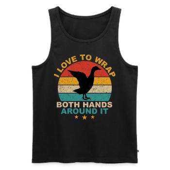 Lustig Lustig Entenjagd unter - Männer Premium Bio Tank Top - Schwarz - Vorne - AI Model Male 178 light (178cm)