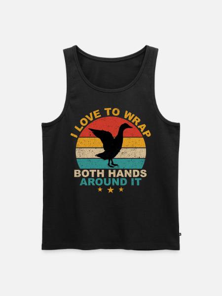 Funny Funny Duck Hunt under - Men's Premium Organic Tank Top - black