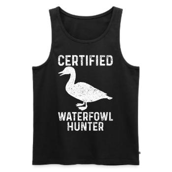 Lustige Entenjagd - Männer Premium Bio Tank Top - Schwarz - Vorne - AI Model Male 178 light (178cm)