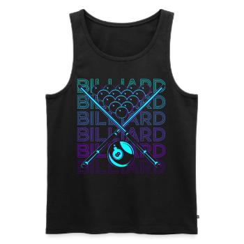 Billardspieler Retro Geschenk - Männer Premium Bio Tank Top - Schwarz - Vorne - AI Model Male 178 light (178cm)