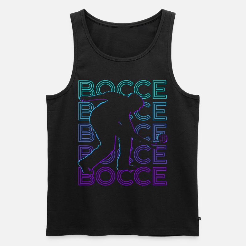 Boccia Bocci Retro Geschenk - Männer Premium Bio Tank Top - Schwarz