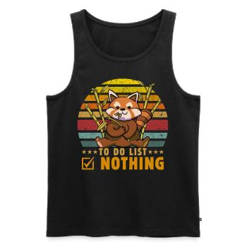 To do List Nothing - Männer Premium Bio Tank Top - Schwarz - Vorne - AI Model Male 178 light (178cm)
