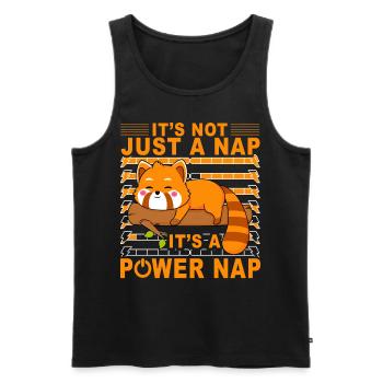 It's not just a nap it's a power nap - Men's Premium Organic Tank Top - black - Front - AI Model Male 178 light (178cm)