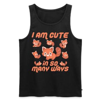 I am Cute in so many Ways - Männer Premium Bio Tank Top - Schwarz - Vorne - AI Model Male 178 light (178cm)