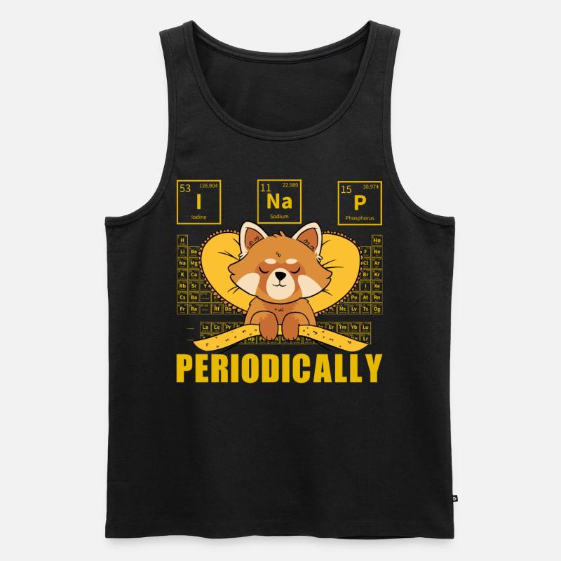 I nap periodically Roter Panda - Männer Premium Bio Tank Top - Schwarz