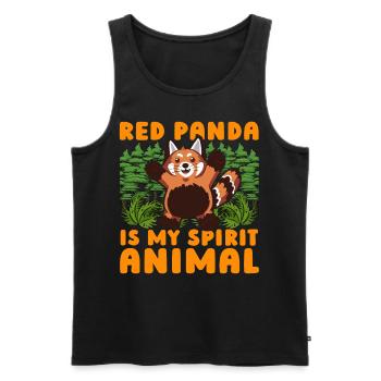 Red Panda is my Spirit Animal - Männer Premium Bio Tank Top - Schwarz - Vorne - AI Model Male 178 light (178cm)
