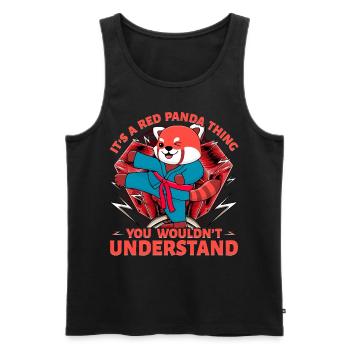 It's a Red Panda Thing you wouldn't understand - Männer Premium Bio Tank Top - Schwarz - Vorne - AI Model Male 178 light (178cm)