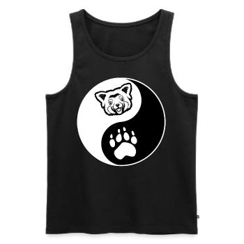 Red Panda Ying Yang - Männer Premium Bio Tank Top - Schwarz - Vorne - AI Model Male 178 light (178cm)