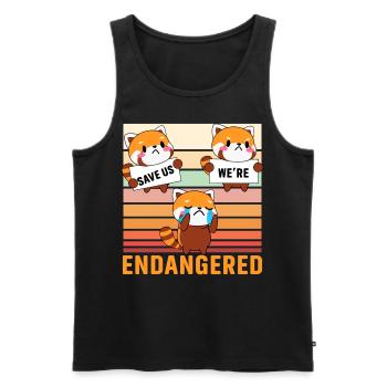 Save us we're Endangered - Männer Premium Bio Tank Top - Schwarz - Vorne - AI Model Male 178 light (178cm)