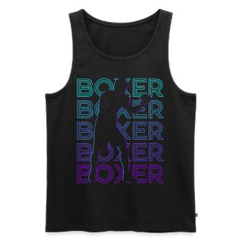 Boxer Boxen Retro Geschenk - Männer Premium Bio Tank Top - Schwarz - Vorne - AI Model Male 178 light (178cm)