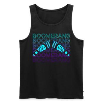 Bumerang Retro Geschenk - Männer Premium Bio Tank Top - Schwarz - Vorne - Michal (187cm)