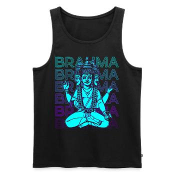 Brahma Ancien Dieu Mythologie Hindoue Cadeau - Débardeur bio Premium Homme - noir - Devant - AI Model Male 178 light (178cm)