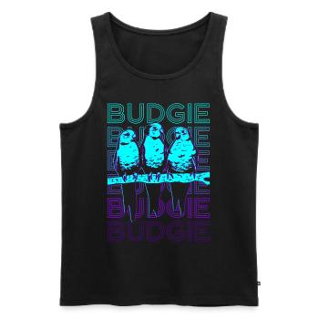 Budgie Budgie Parakeet Parakeet Retro Gift - Men's Premium Organic Tank Top - black - Front - Michal (187cm)