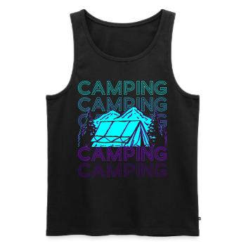 Camping Motorhome Camp Retro Gift - Men's Premium Organic Tank Top - black - Front - Michal (187cm)