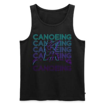 Canoeing Canoeing Canoe Retro Gift - Men's Premium Organic Tank Top - black - Front - AI Model Male 178 light (178cm)