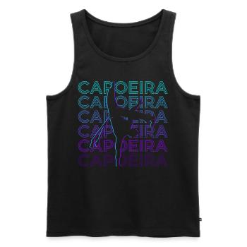 Capoeira Brazilian Martial Artist Retro Gesch - Men's Premium Organic Tank Top - black - Front - Michal (187cm)