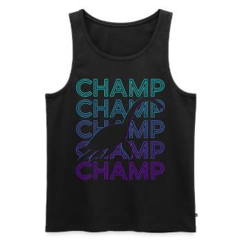 Champ Champy Lake Monster Retro Geschenk - Männer Premium Bio Tank Top - Schwarz - Vorne - AI Model Male 178 light (178cm)